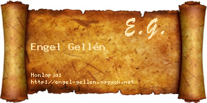 Engel Gellén névjegykártya
